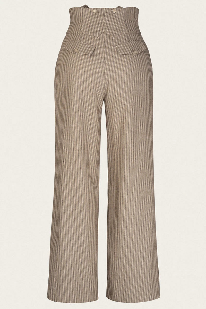 Miss Fancy Pants Slacks i taube nålestriber bukser Emmy Design 