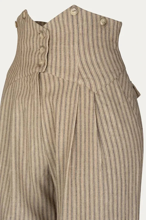 Miss Fancy Pants Slacks i taube nålestriber bukser Emmy Design 