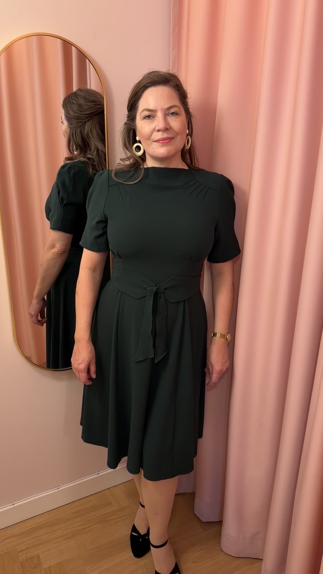 Stanwyck 40s style dress in green from House of Foxy