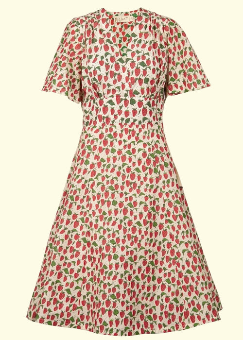 Rita Dress - Red Strawberries