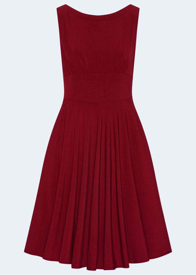 Ruby boatneck swingkjole - rød Daisy Dapper 