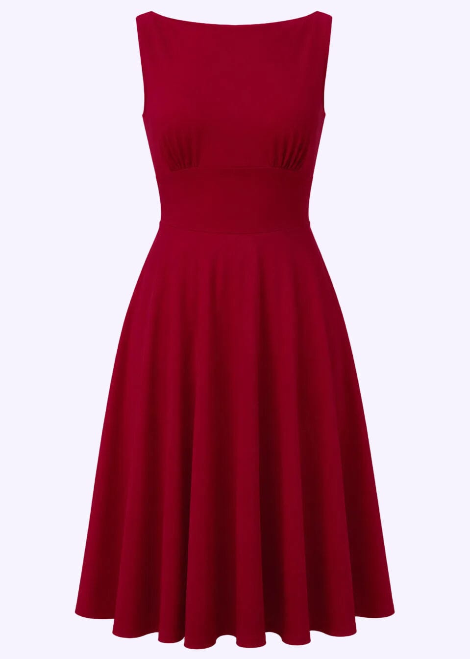 Ruby boatneck swingkjole - rød swing kjole Daisy Dapper 
