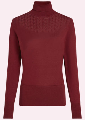 Rullekrave Club Top i vinrød top King Louie 