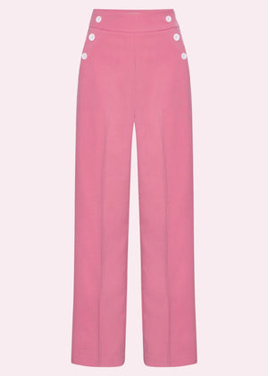 Sally højtaljede sailorbukser i cerise pink tøj Daisy Dapper 