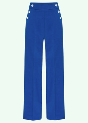 Sally højtaljede sailorbukser i koboltblå tøj Daisy Dapper 