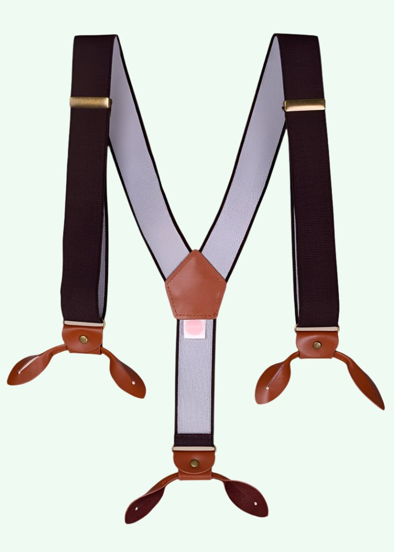 Sassy suspenders seler i brun tøj Mondo Kaos 