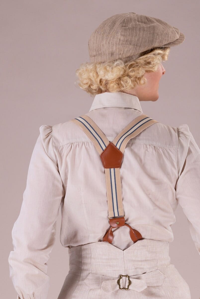 Sassy suspenders seler i ocean stripe tøj Mondo Kaos 