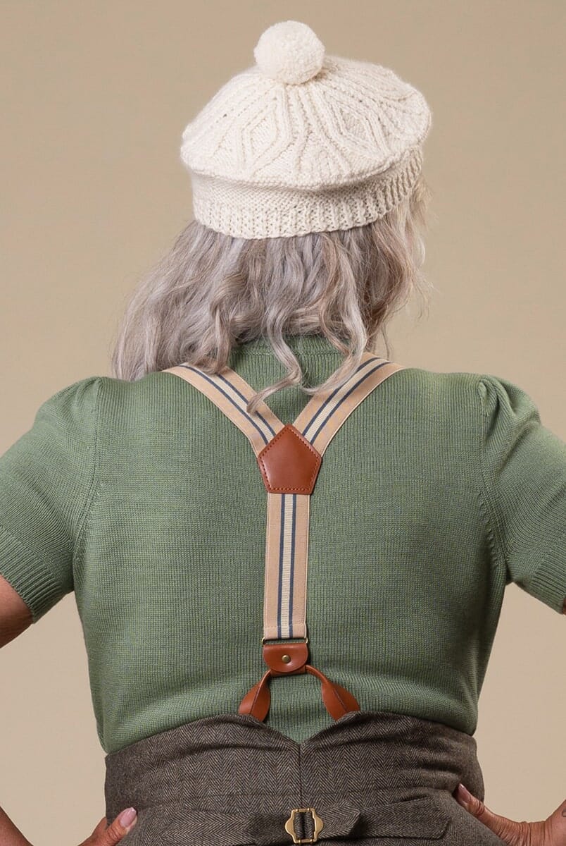 Sassy suspenders seler i ocean stripe tøj Mondo Kaos 