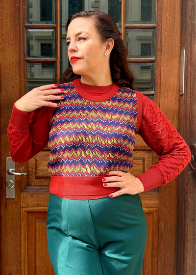 Shirley, Rust Electric Tank Top cardigan Palava 