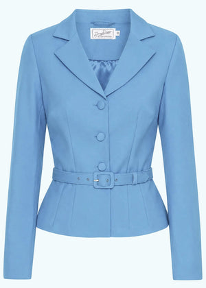 Siri figursyet blazer - lys himmelblå jakke Daisy Dapper 