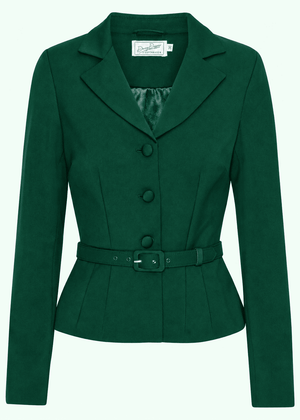 Siri figursyet blazer - mørk grøn jakke Daisy Dapper 