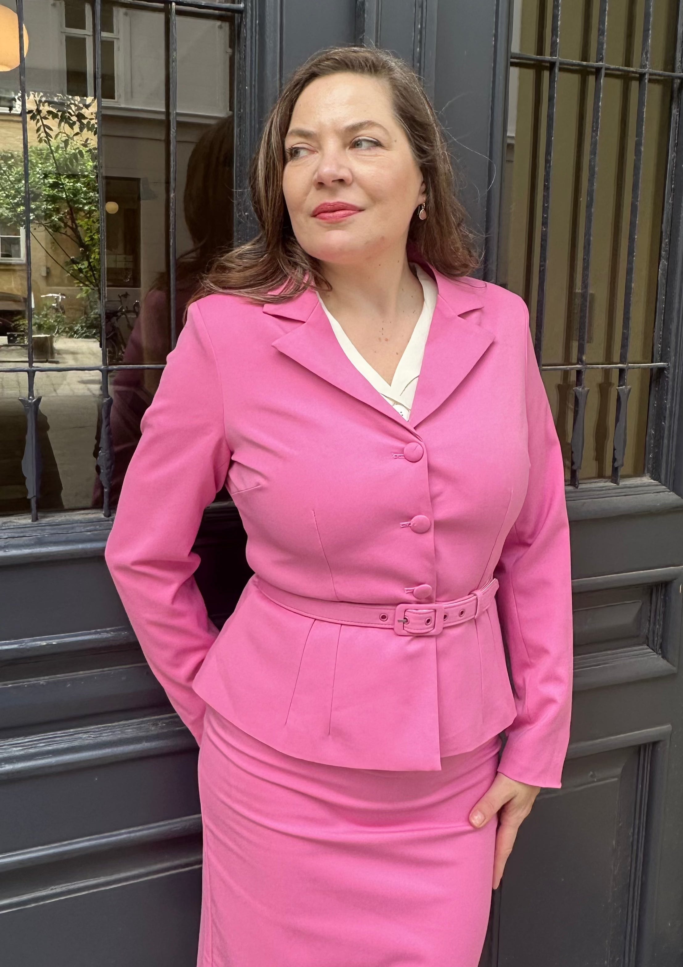 Siri taljeret blazer i cerise pink tøj Daisy Dapper 