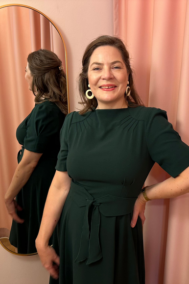 Stanwyck 40s style dress in green from House of Foxy