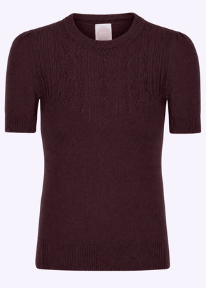 Sweater Girl's Staple Sweater - Plum strik Emmy Design 
