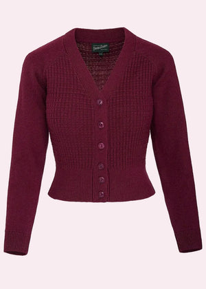 The Cable Knit College Cardigan - Vinrød cardigan Emmy Design 