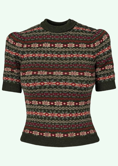 The Fairest Knit Top i grøn bluse Emmy Design 