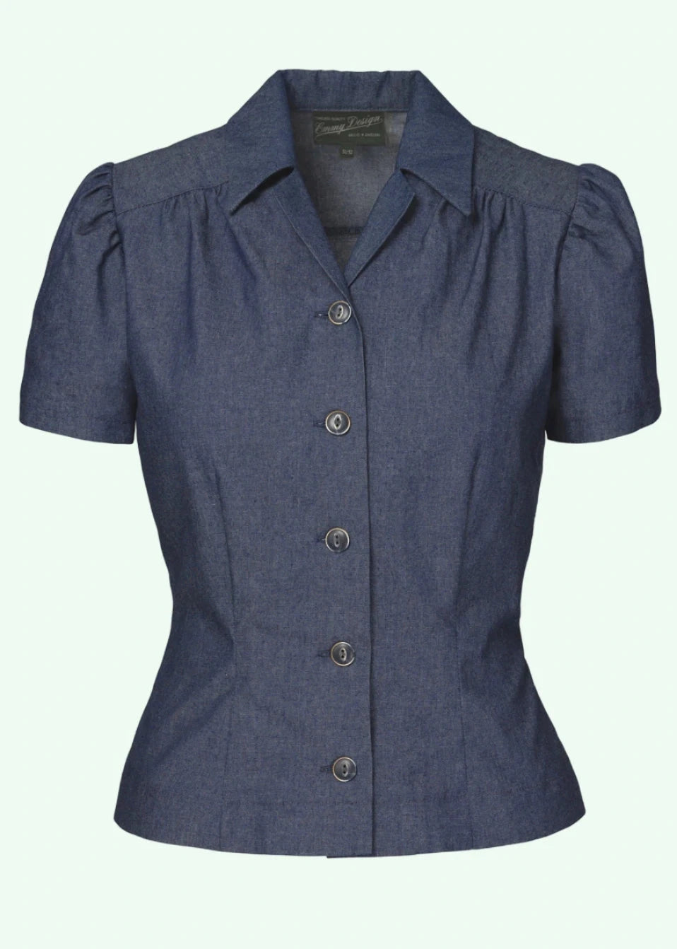 The Famous Favorite blouse skjorte i mørk denim langærmet skjorte Emmy Design 