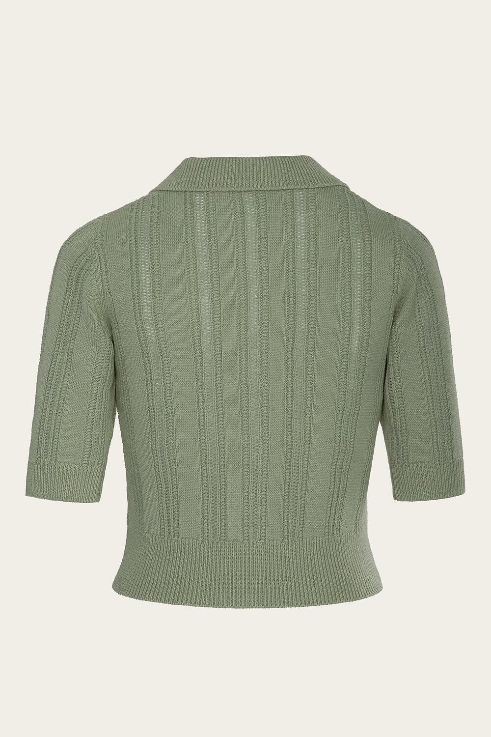 The Non Contrast Cardigan - Lys grøn bluse Emmy Design 
