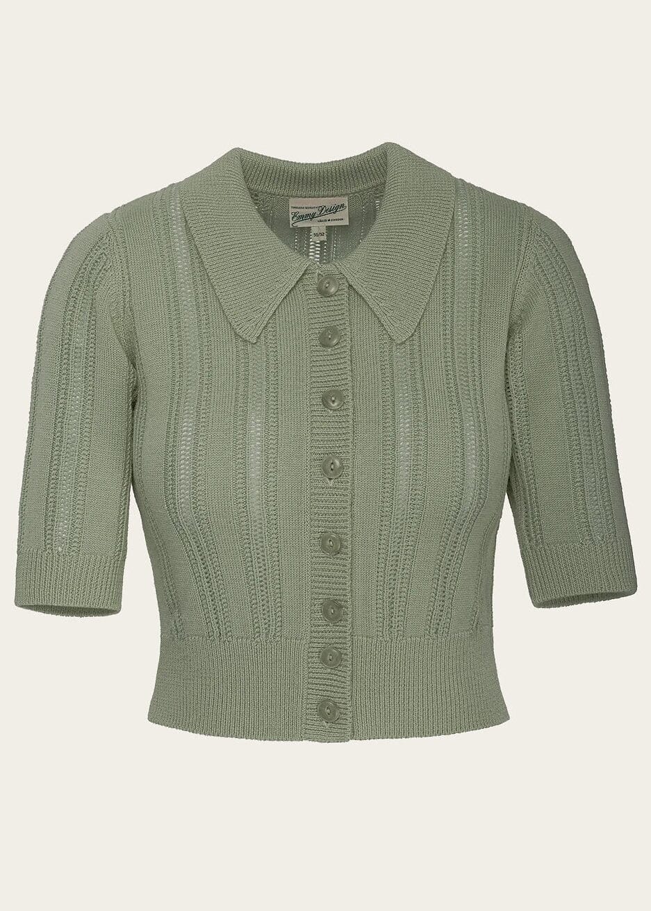 The Non Contrast Cardigan - Lys grøn bluse Emmy Design 