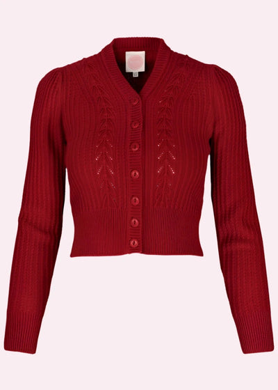 The Scandi Summer Cardi i Lipstick red cardigan Emmy Design 