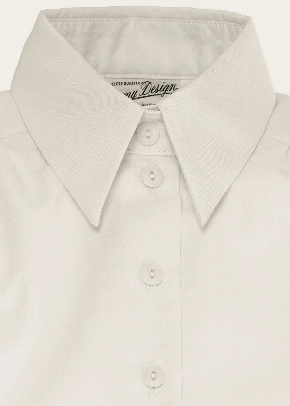 The Spectacular Spearpoint Shirt - Antique white langærmet skjorte Emmy Design 
