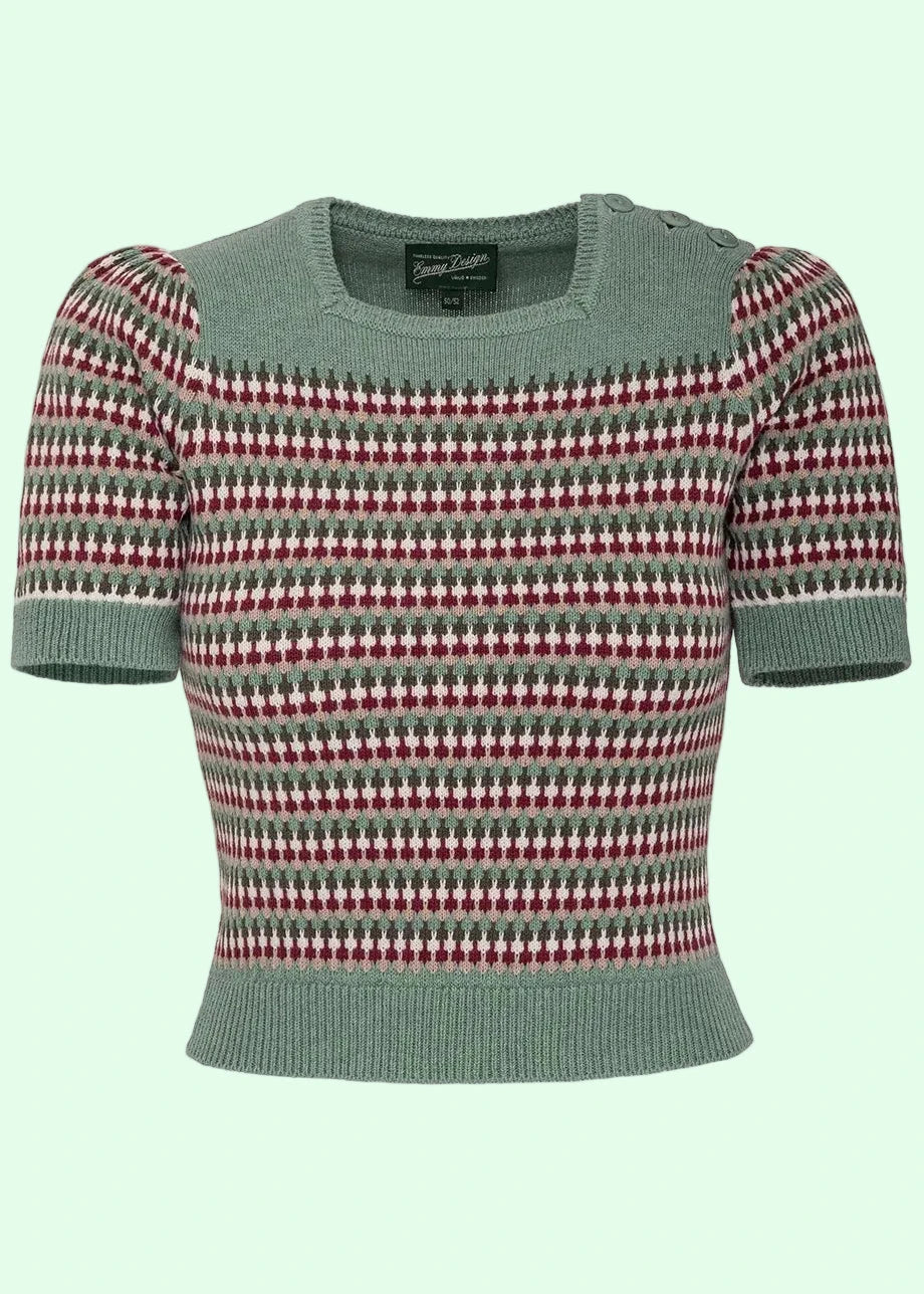 The Technicolor Top - Grøn bluse Emmy Design 