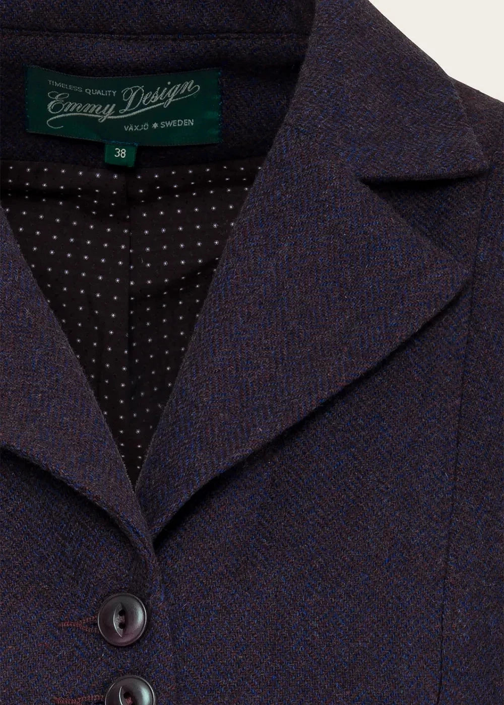 The Watchmaker’s Waistcoat - Maroon & midnight wool tweed vest Emmy Design 
