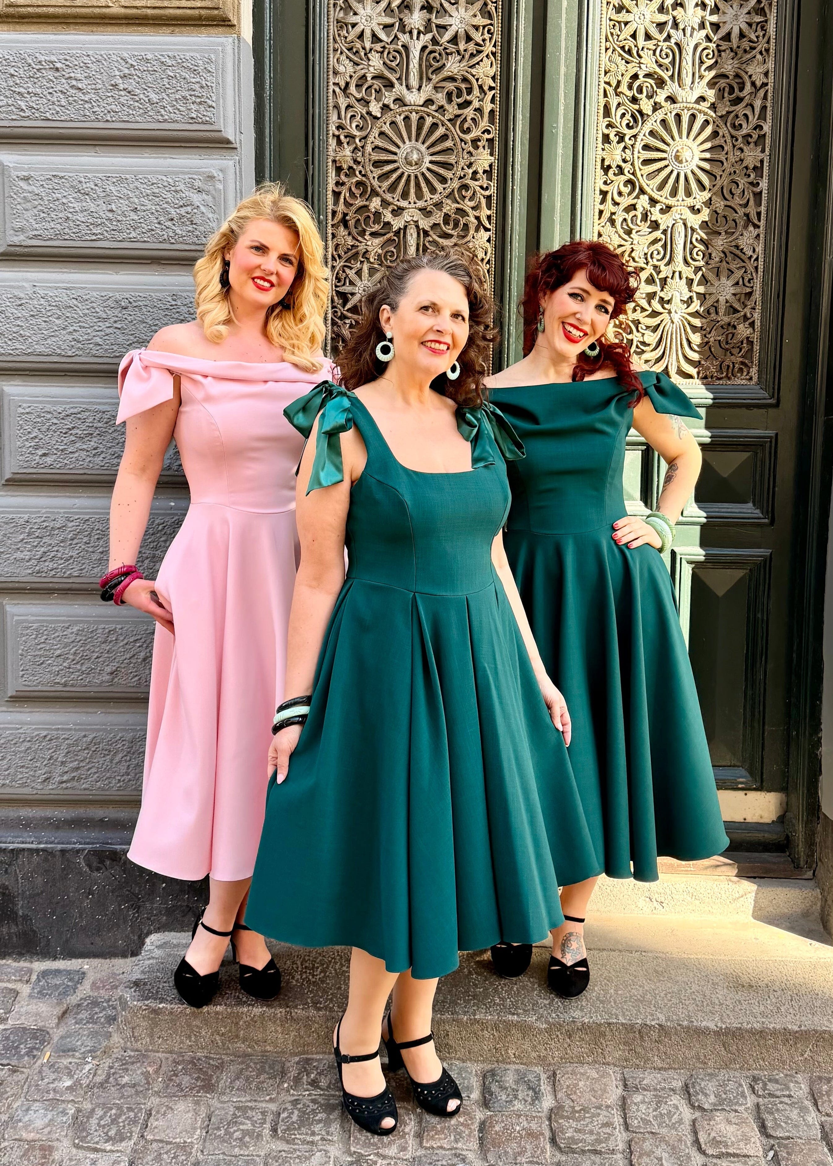 Tilly swing kjole - lyserød pencil kjole Pretty Dress Company 