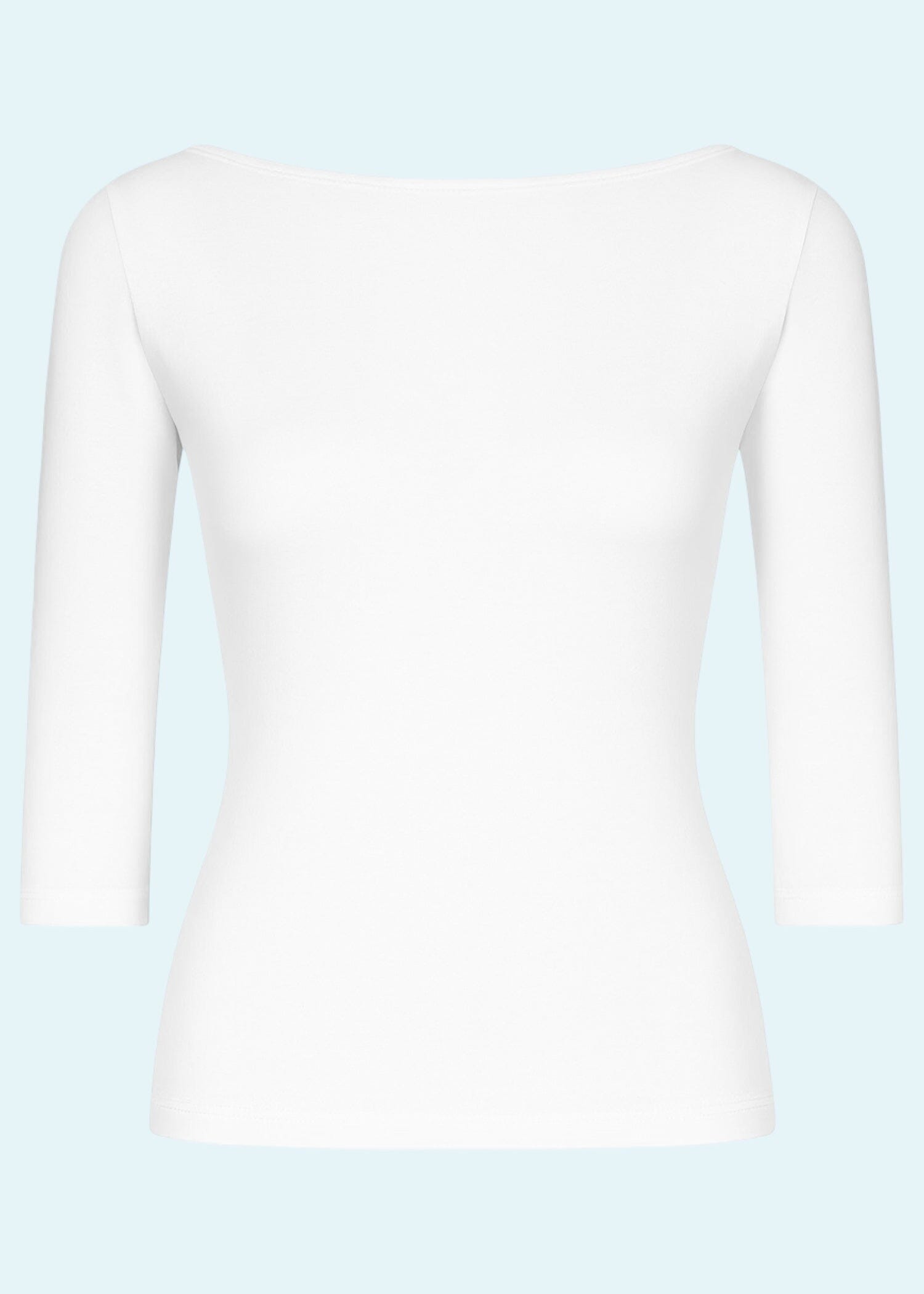 Vendbar boatneck top i hvid jersey top Daisy Dapper 
