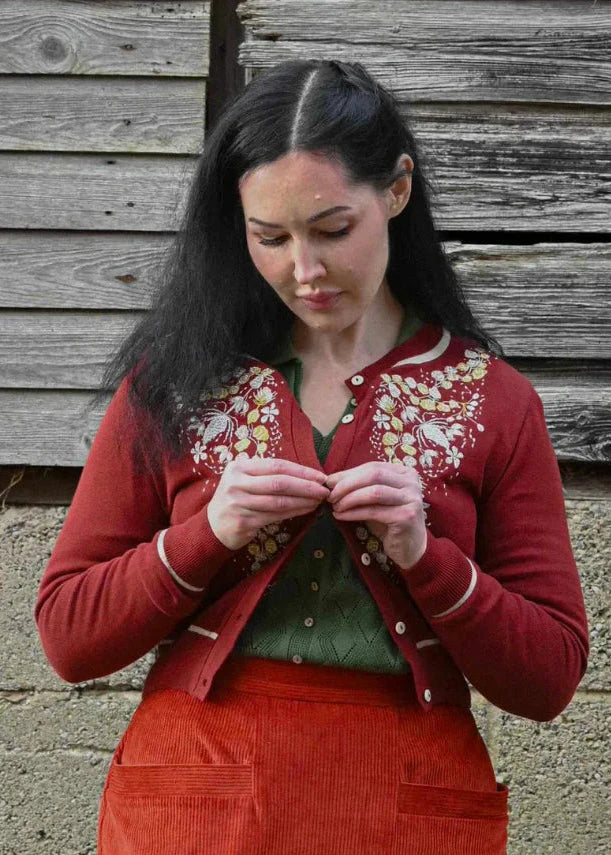 Vera Cardigan - Burgundy Berries Cardigan cardigan Palava 