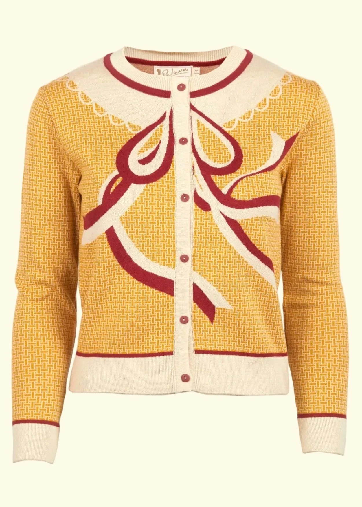 Vera Cardigan – Mustard Ribbons Strik Palava 