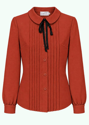 Vera langærmet skjorte - rust langærmet skjorte Daisy Dapper 