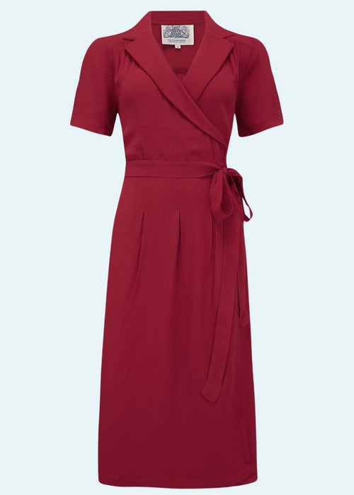 1940s Wrap dress - burgundy
