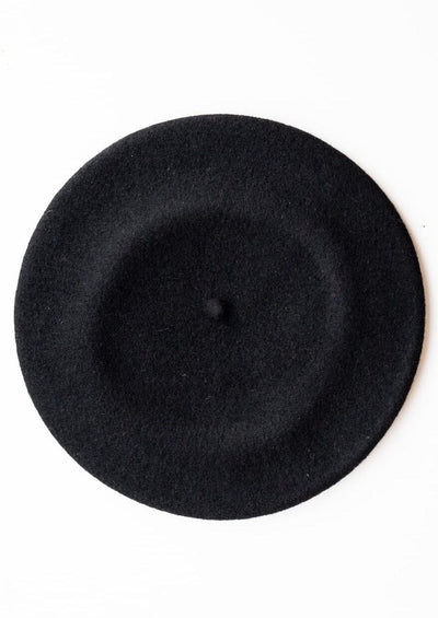 Diefenthal 1905: Klassisk sort baret i uld Accessories Diefenthal 
