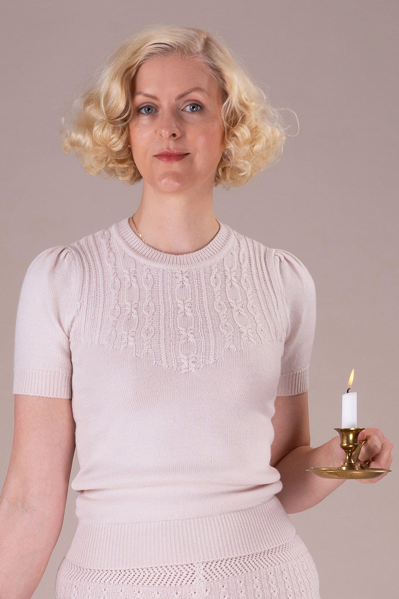 Emmy Design: Sweater Girl's Staple Sweater i Ivory Emmy Design 