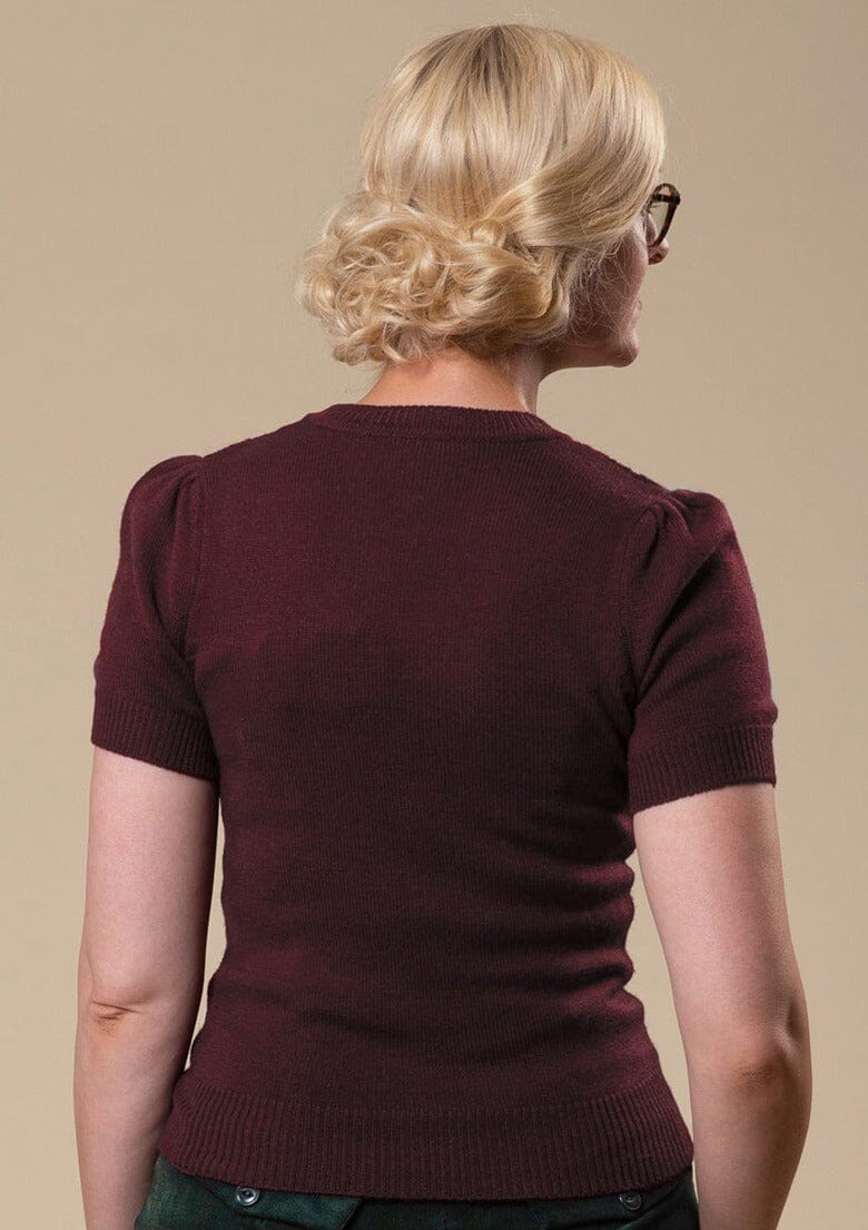 Emmy Design: The Sweater Girl’s Staple Sweater, Plum Emmy Design 