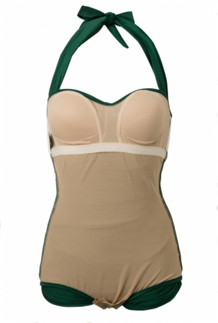 Esther Williams: Sort 50'er badedragt med hawaii blomster toej Mondo Kaos 
