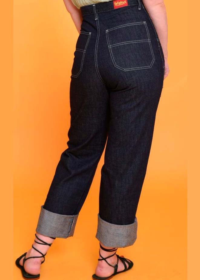 1950's high waist jeans in blue Freddies of Pinewood