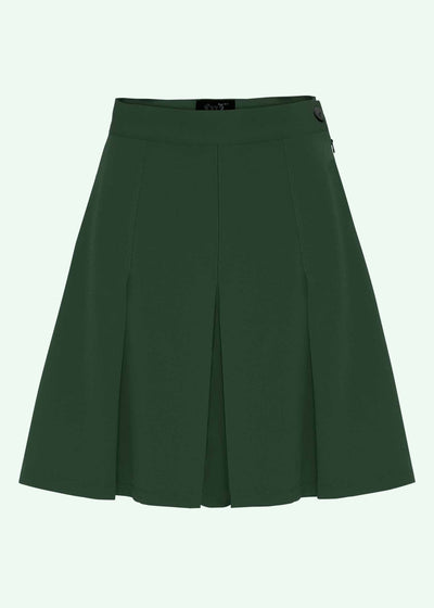 House Of Foxy: Plisserede shorts i grøn toej Mondo Kaos 