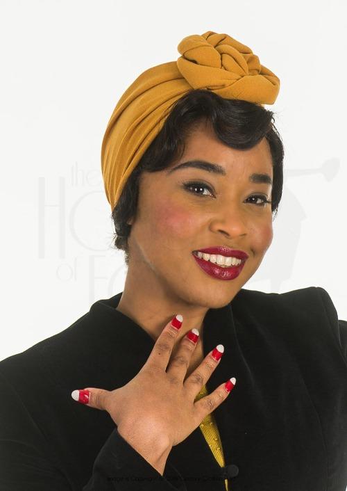 House of Foxy: Turban - sennepsgul i 1940er stil Accessories Mondo Kaos 