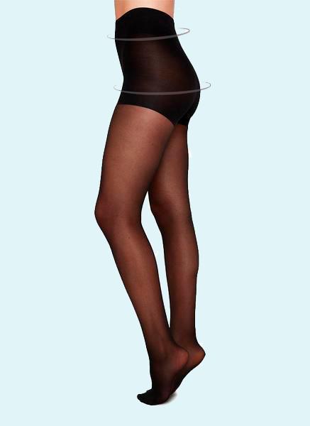Swedish Stockings: Moa control tights strømpebukser 20 den i sort (ONLINE EXCLUSIVE) Swedish Stockings 